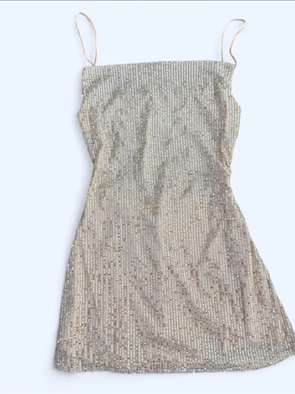 Champagne Sequin Mini Dress